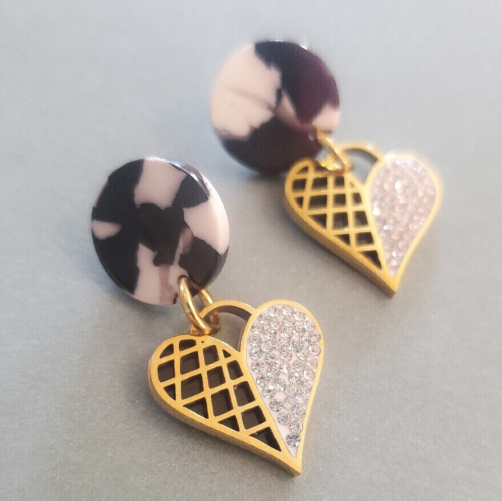 Black Heat golden Earrings for women